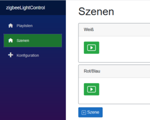 Zigbee Light Control Szenen Übersicht