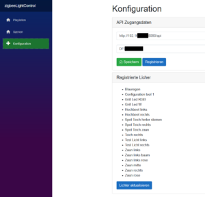 Zigbee Light Control Konfiguration