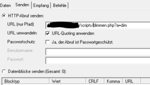 Aufruf einer Webseite im Gira Homeserver 2